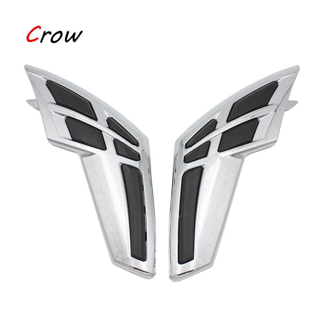 2pc Motorcycle Chrome Fairing Tank Trim For Honda Goldwing GL 1800 2001 2002 2003 2004 2005 2006 2007 2008 2009 2010 2011