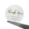 50-500Pcs Labels 1Inch Clear Gold Foil Thank You Stickers For Wedding Pretty Gift Cards Envelope Sealing Label Stickers