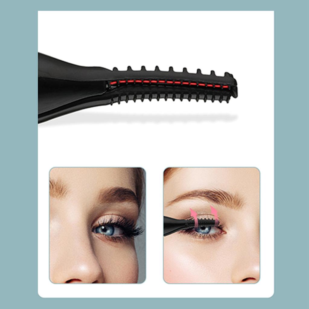 Heated Eyelash Curler, Electric Eyelash Curler, USB Portable Electric Eyelash Curler, Eyelash Comb Tool, Beauty And Makeup Tool