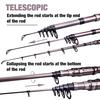SOUGAYILANG Fishing Rod Carbon Fibber  Metal Telescopic River Lakes Fishing Equipment Practical Tool