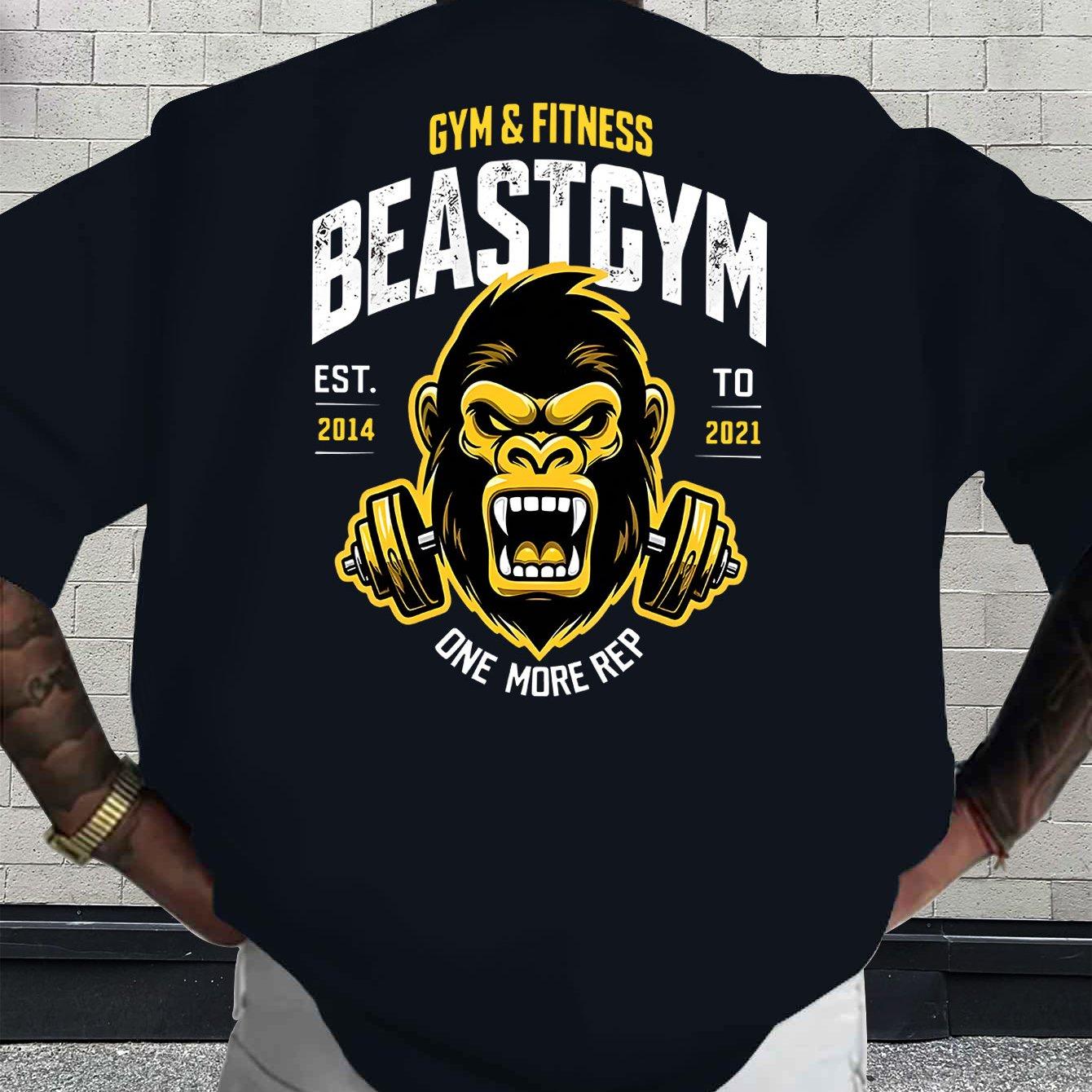 

Gorilla Men Cotton TShirt Gym Workout Athletic Streetwear Black - Men s Summer Cotton Graphic Tee S разноцветный