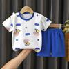 T-Shirts Bequeme Shorts Polyester Lässig Tägliche Kleidung Für Mädchen Set Baby Sommer Outfits Cartoon Jungen Kurzarm
