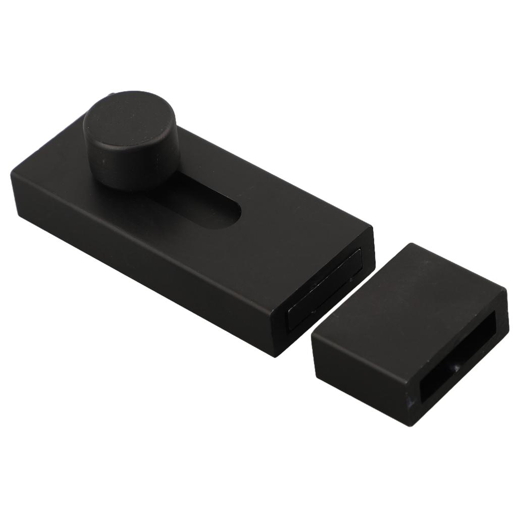 1 Stück Haussicherheit Riegel Türriegel Riegel Torriegel Kein Stanzen Schwarz Aluminiumlegierung Badezimmertürschloss