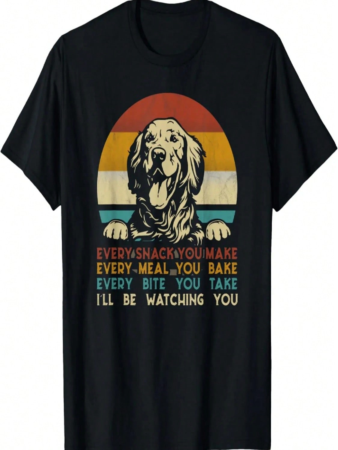 Every Snack You Make Golden Retriever Dog Breed Retro T-Shirt S разноцветный