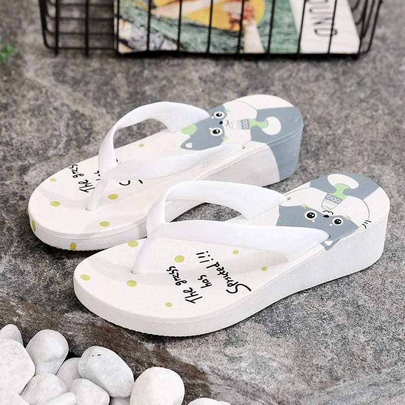 Anti-slip Anti-odor Bathing Flip-flops Outside Wear Cartoon Cute Flip-flops Waterproof Tiktok Same Style