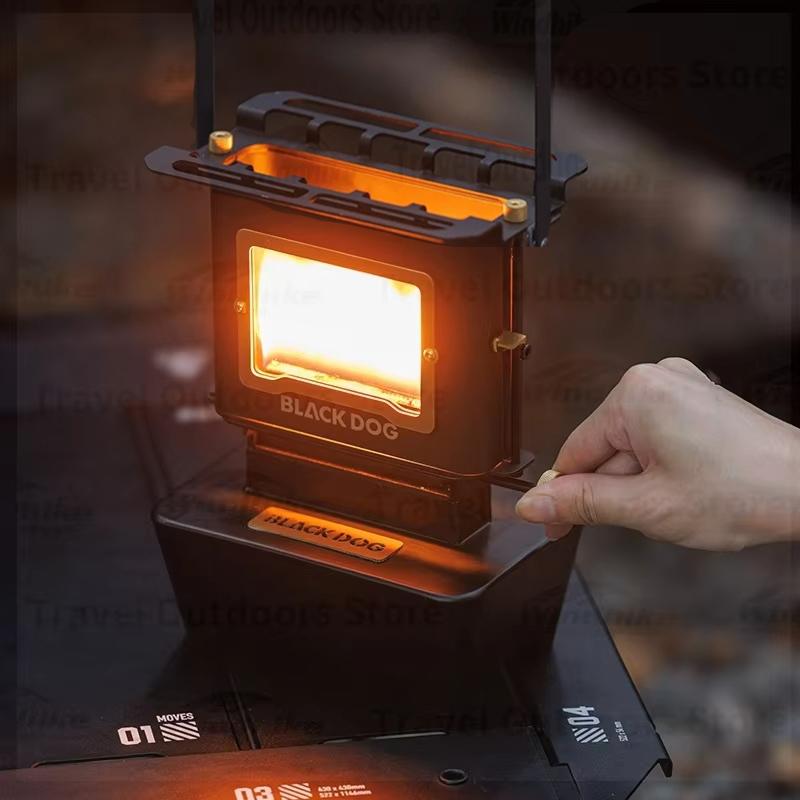 BLACKDOG Mini Retro Fire Viewing Stove Tabletop Display Stove Portable Outdoor Stove Tea Brewing Stove