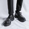 Man Japan Harajuku Korean Office Fashion Business Wedding Leather Shoe Men Platform Streetwear Glossy Vintage Casual Cargo Shoes