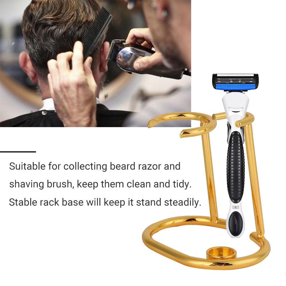 Men's Shaving Tool Holder Stand Brd Brush Rack Bracket (Gold)