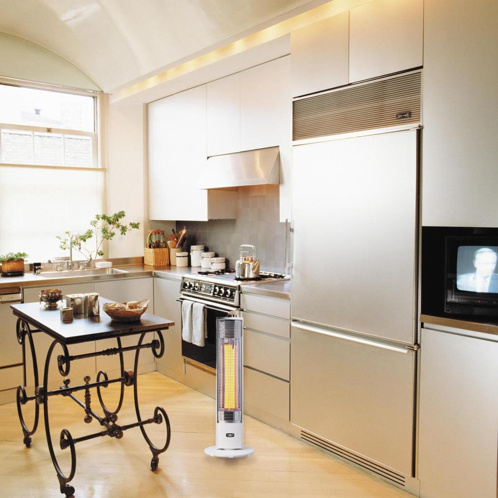 Aladdin AEH-GM905N-W Electric Stove, Far-Infrared Graphite Heater, 900W, White