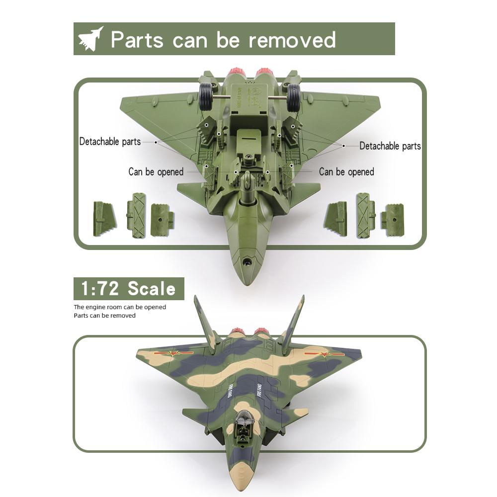 1/72 Scale Fifth Generation Fighter Plane J-20 Toy Type Aircraft for Military Children Excellent Simulation Diecasts Toy Vehicle