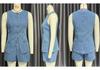 Set di Pantaloncini in Denim Larghi Senza Maniche a Vita Alta Moda Europea e Americana Primavera/Estate 2025.