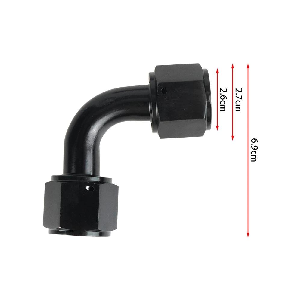4AN 6AN 8AN 10AN Buchse auf 4AN/6AN/8AN/10AN Buchse Union Gerade 0°/45°/90° Grad Schwenkbare Schlauchendverschraubung Adapter Anschlüsse