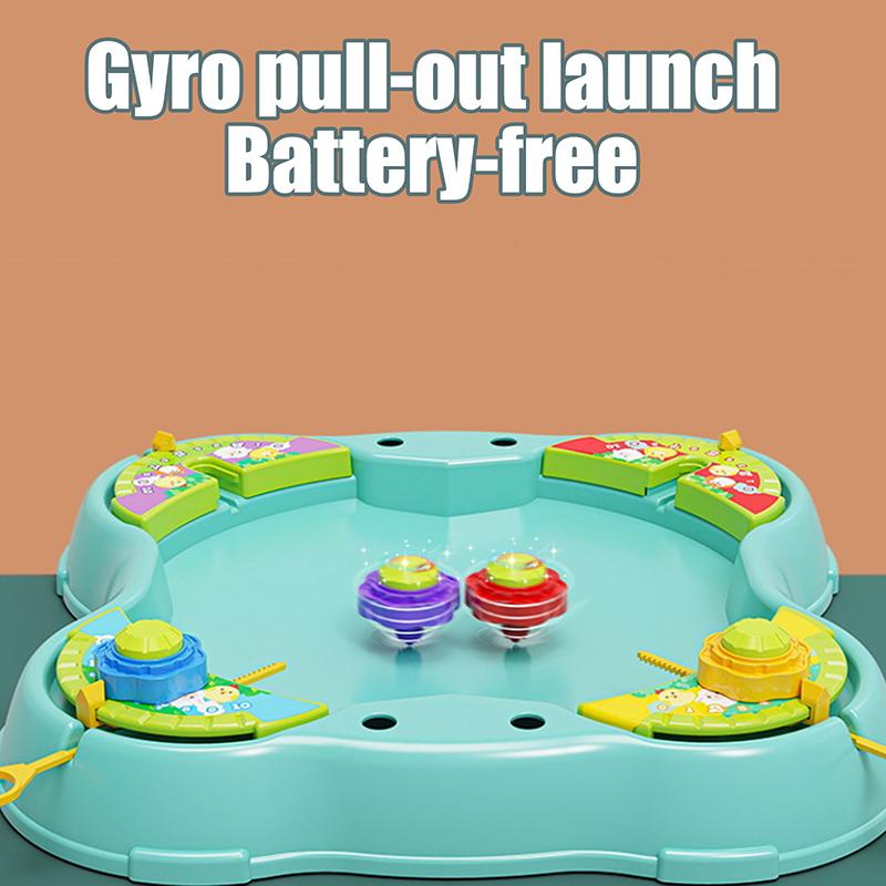 1 Set Multi-Player Battle Children Table Interactive Kit Gyro Big Battle Pull Combat Plate Gyro Play Puzzle Game Toys