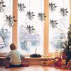 LOKIPA Christmas decoration set ornaments silver 12-piece cute decorations interior snowflake snow crystals party goods (snow crystal type 2)