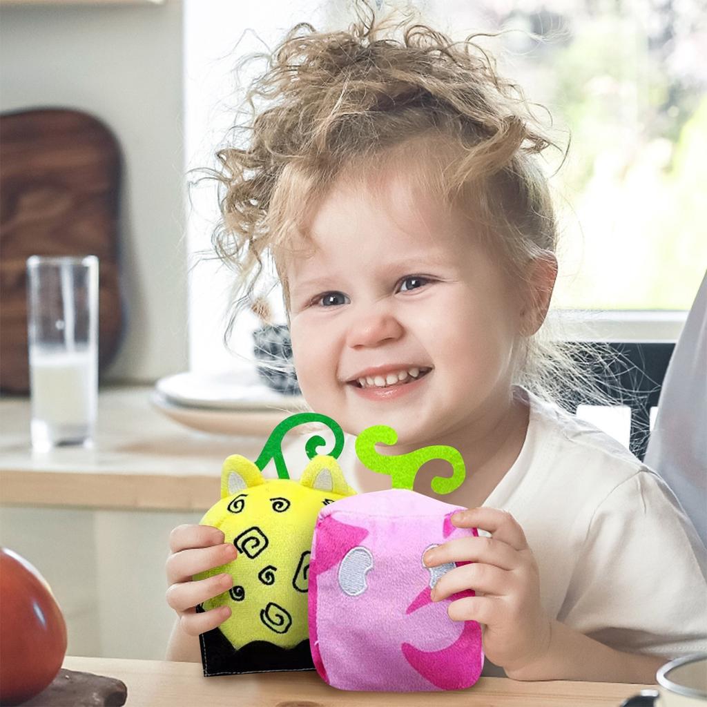 Game Peripheral Fruit Leopard Print Box Plush Toy Purple Box Doll