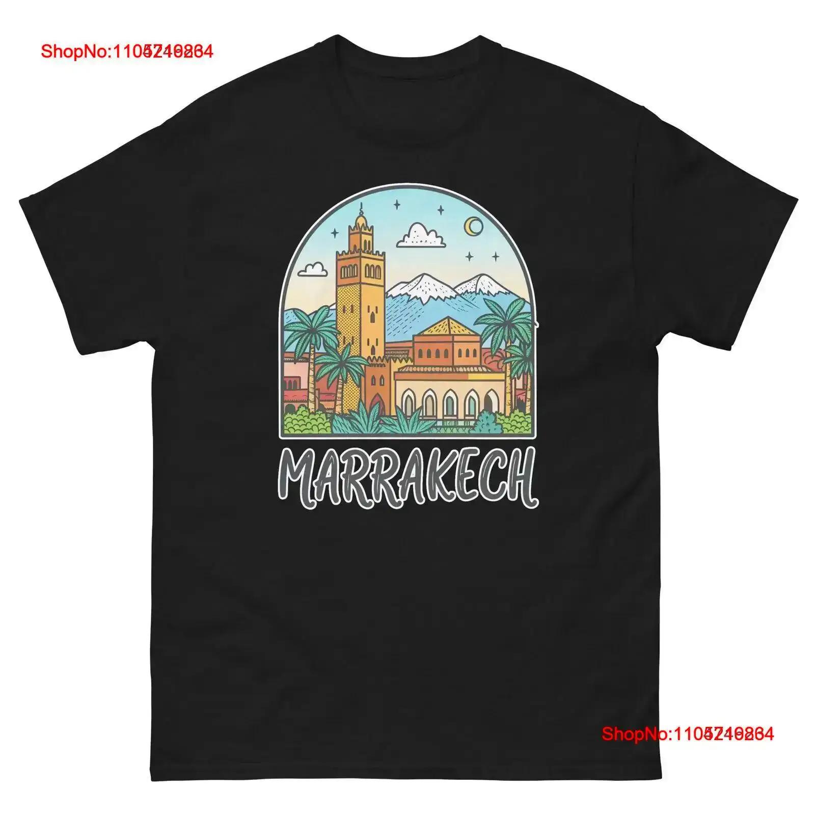 Marrakesh Koutoubia Mosque Palm Trees Desert Mountains Vintage T-shirt M