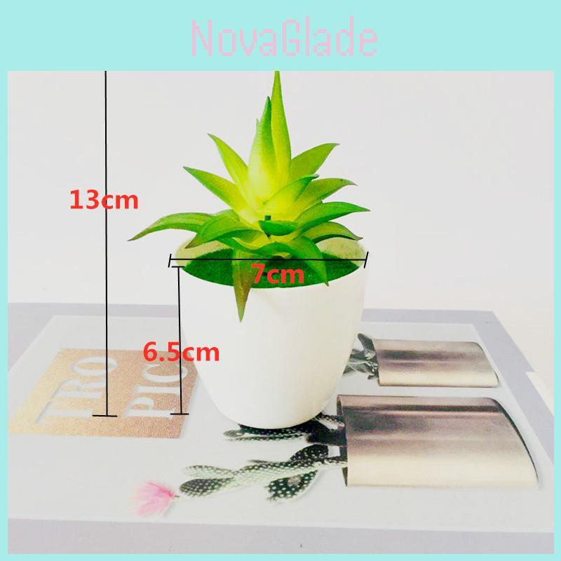 Synthetic Succulent Plant Miniature Potted Decor For Home Office And Diy Craft Projects