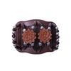 Women Vintage Wooden Beads Magic Hair Comb Hairpin Clip Double Slide Headwear