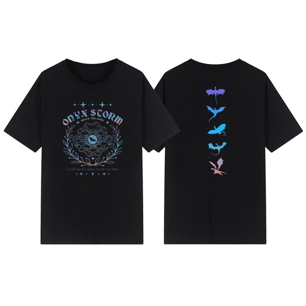 Onyx Storm Basgiath War College T Shirt Xaden Riorson T-shirts Unisex Short Sleeve Tshirts Vintage T-Shirts Bookish Gift Shirt