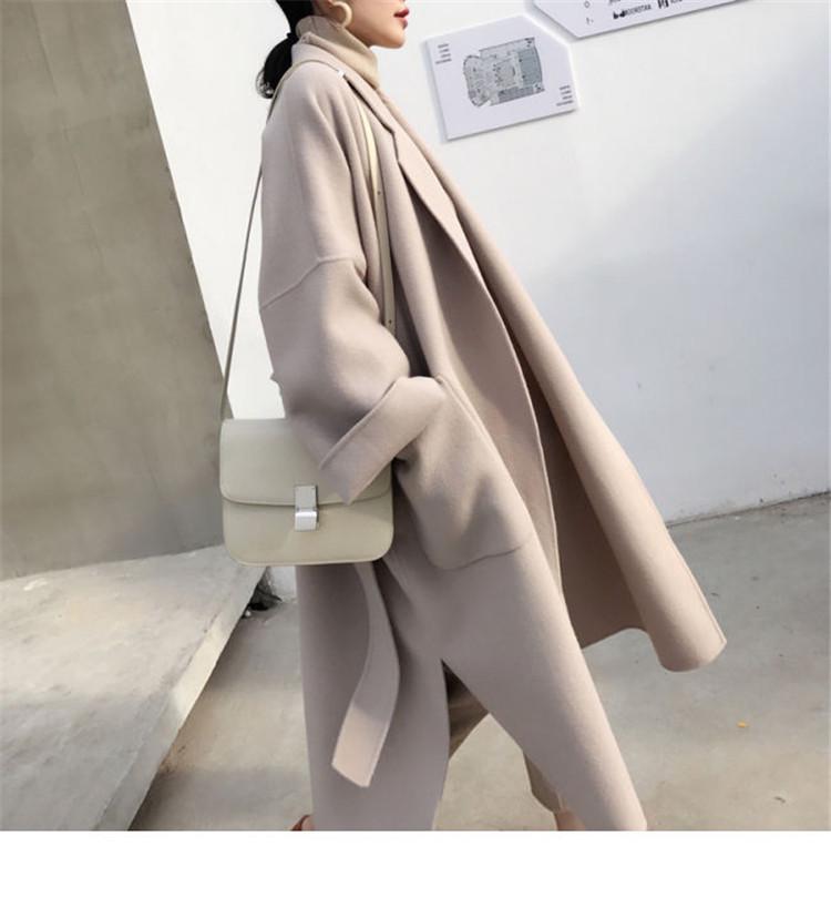 Women's Mid-Length Woolen Coat - 2026 Autumn/Winter Korean Style Thickened Version
