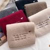 Winter new letter wool knitted small scarf women's warm versatile thickened neck protection scarf