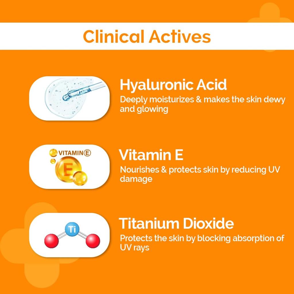 The Derma Co 1% Hyaluronsäure Sonnenschutz Aqua Gel LSF 50 PA++++ Feuchtigkeitsspendend Leicht Nicht Fettend 50 g Packung mit 2