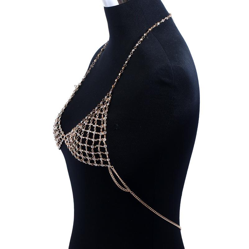 Necklace, European And American Creative Fashion Hipster Multi-Layer Chest Chain, Sexy Body Chain