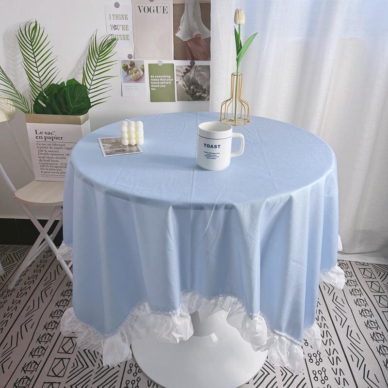 INS Tablecloth Soild Color Dining Table Cover Coffee Table Cloth Wedding Party Tablecloths Photo Prop Birthday Desk Decoration