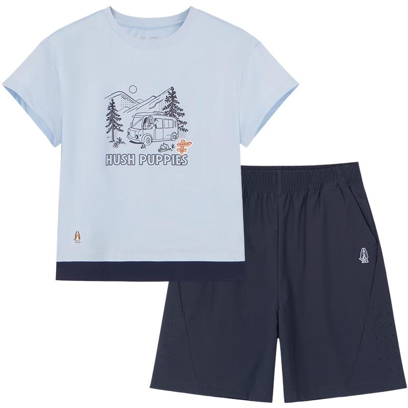 Комплект из быстросохнущей футболки и шорт Hush Puppies для детей 160