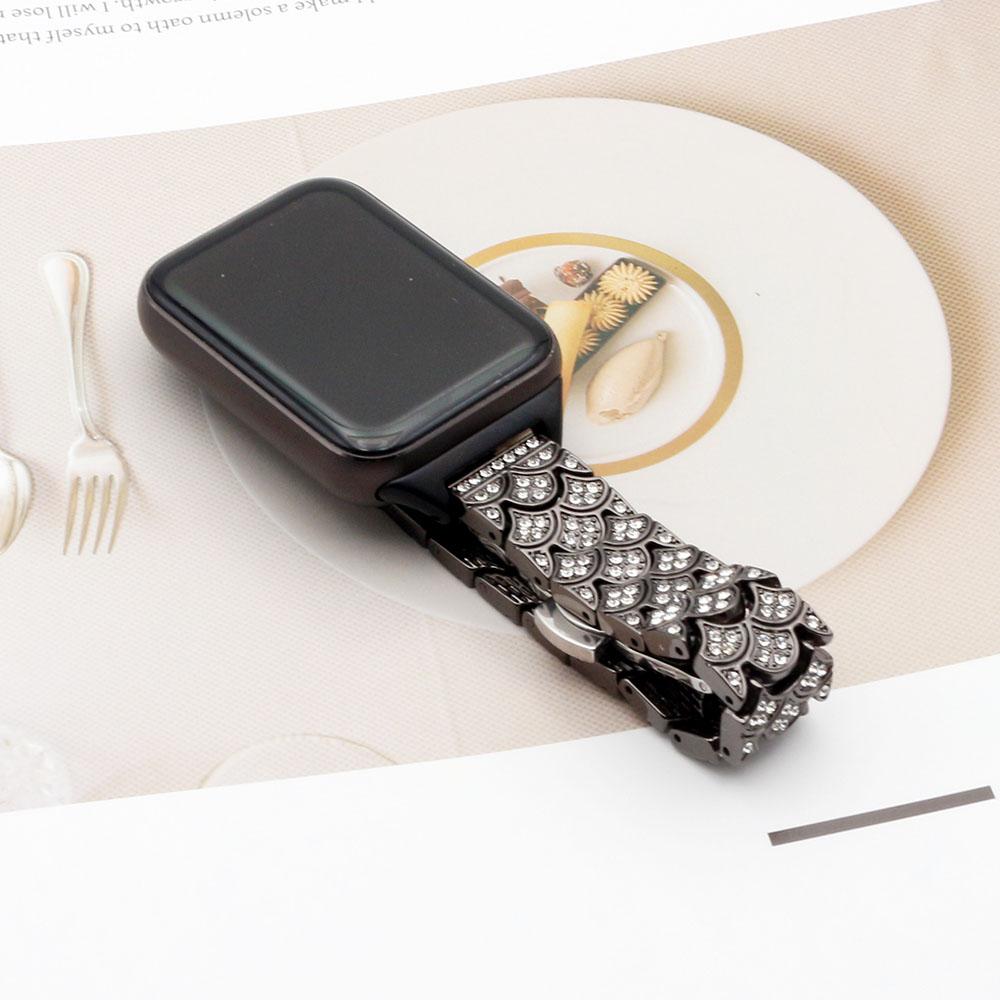 

Dressy Jewelry Bracelet Bands for Xiaomi Smart Band 9 Pro/ 8 Pro Watchband Accessories Stylish Metal Strap for Redmi Watch 6/5/4 чёрный