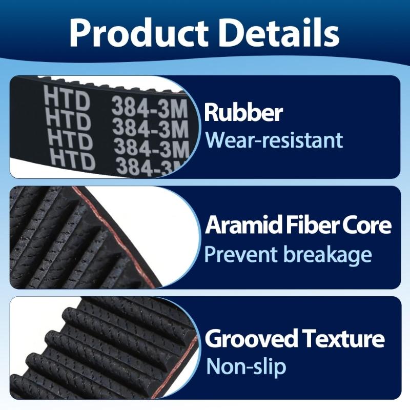 Air Compressor Drive Belt with Toothed Inner Profile, Rubber Construction for OF60150HA OF60150HB OF60150HBT Compressor Belt