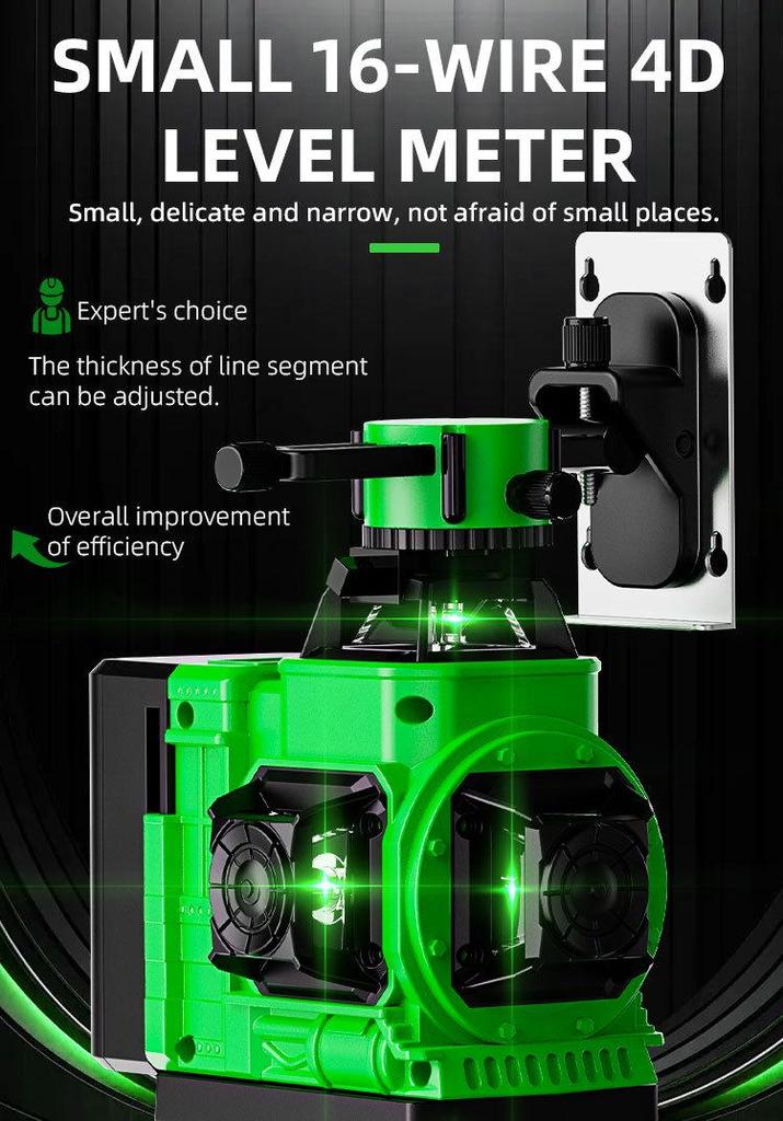 4D16 Green Laser Level for Outdoor Use - High Precision Mini Level Tool