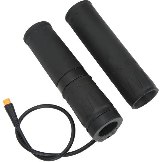Electric Throttle Grip, Pack of 2 Black Electric Throttle Grip Rubber Split Half Rotation with Joint Throttle for Repair Modified Part