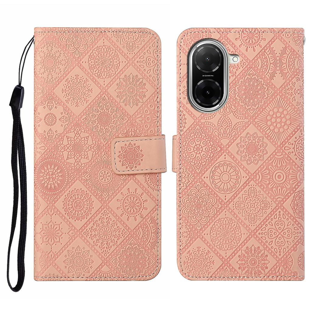For Xiaomi Redmi A5 4G (171.7mm) Case Leather Case Ethnic Style Wallet Phone Cover with Strap