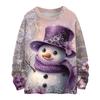 Women's Casual Long Sleeve Woolen Christmas Sweatshirt Fall  Vacation Long Sleeve Pullover