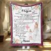Room Decor Modern Style Letter Print SoftFlannel Blanket1 Count Classic Floral PatternDurable Nap Throw for Home & Office Warm