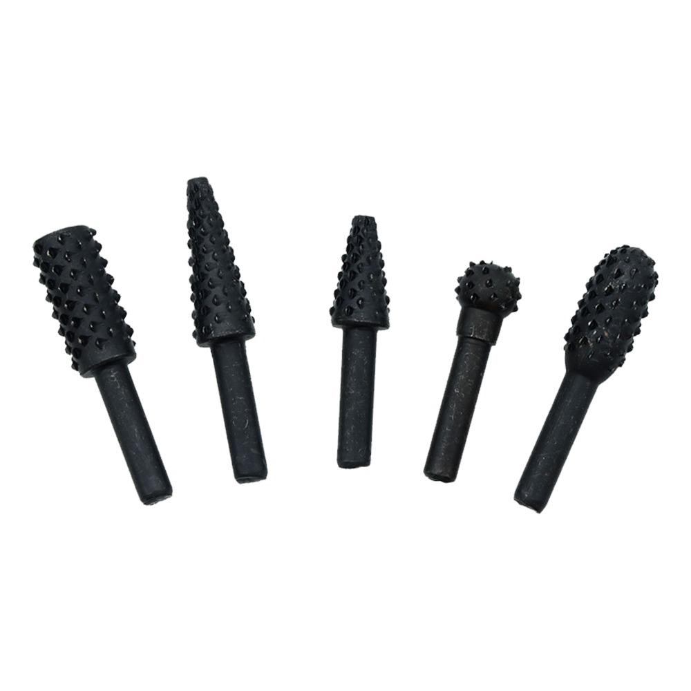5pcs Black Finish Rotary Drill Bits Set High Carbon Steel Twist Drill Bits Set Wood Carving