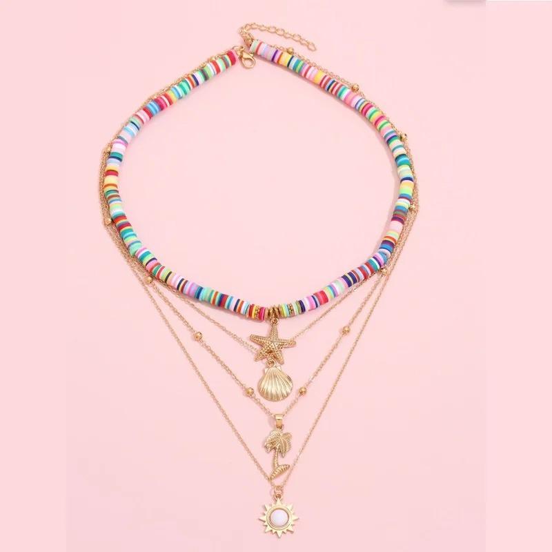 Cristal zircão coração estrela charme em camadas pingente colar conjunto para mulheres encantos moda quadrado strass feminino jóias vintage