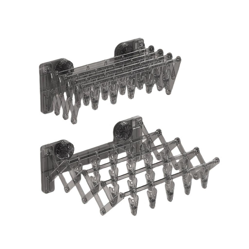 Suction Cup Sock Rack Folding Multi-function Drying Underwear Socks Multi-clip Punch-free Towel Storage Rack