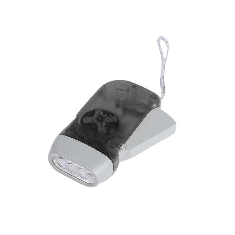 3LEDs Flashlight With Hanging Rope Hand Rechargeable Light Torch Red Shell Manual Bright Small Portable Plastic Mini Outdoor LED