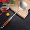 MAXCOOK 304 Stainless Steel Rosewood Handle Wok Spatula