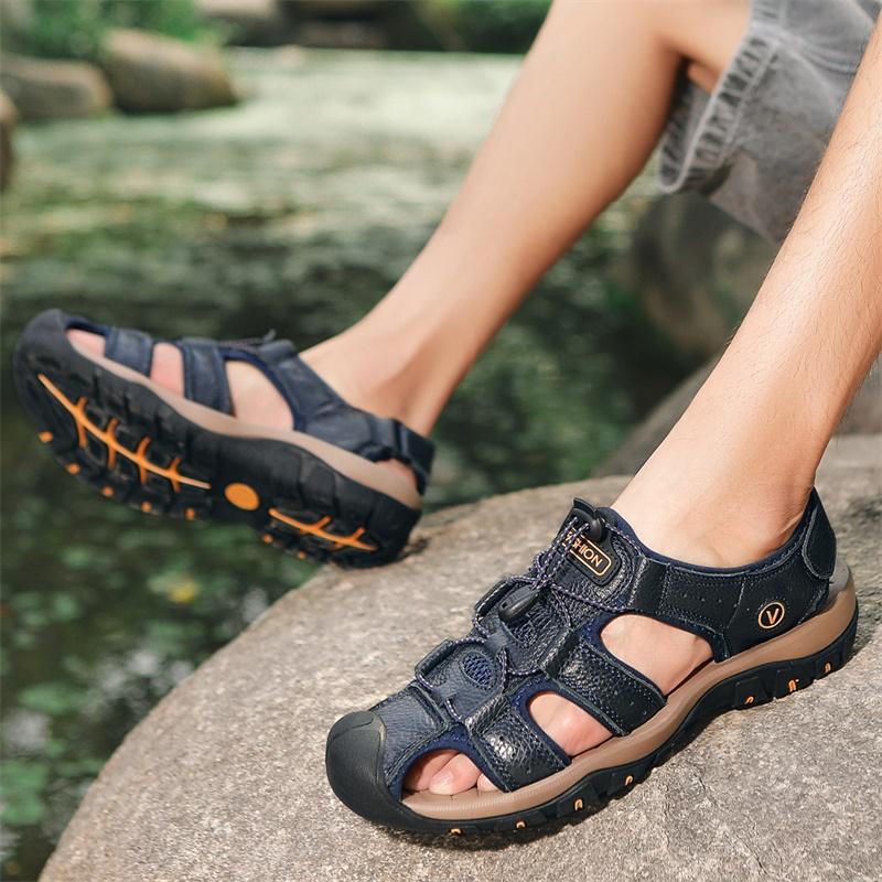 Outdoor Shoes Men Summer Large Size 48 Good Quality Sandals For Men Comfortable Casual Roman Men’s Sandals Walking Shoes Sneakers