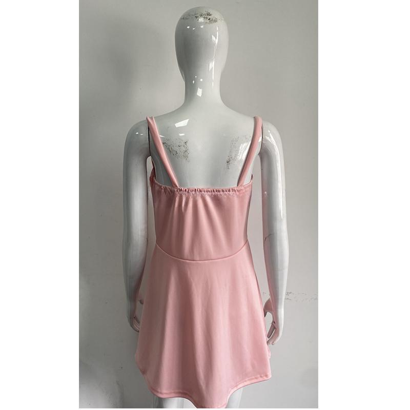 European and American Spring Fashion Women's Basic Strap Strap Dress
