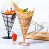 Stainless Steel French Fries Stand Snacks Display Rack Pizza Cone Holder Rack Fries Baskets Sauce Salad Dipping Cup Kitchen Tool