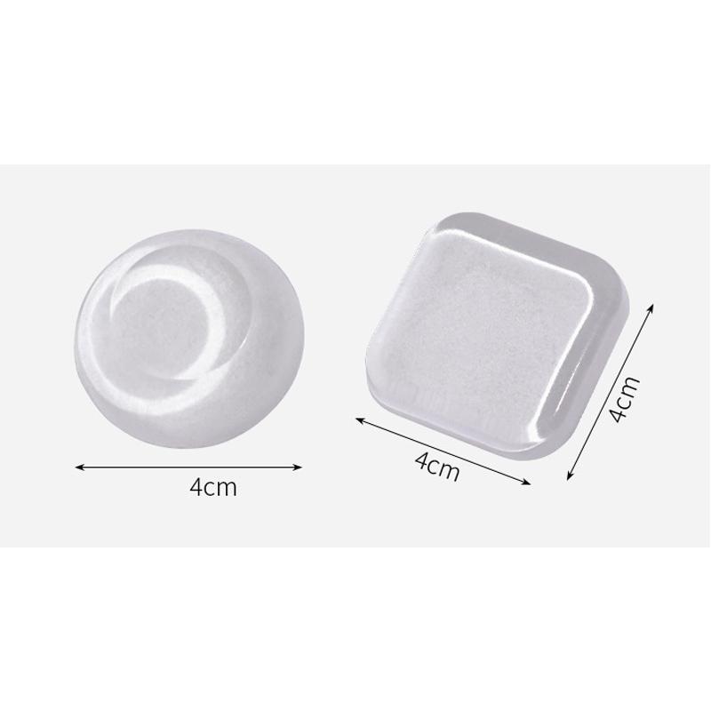 6pcs Silicone Door Stopper Stickers Handle Bumpers Adhesive Mute Anti-Shock Protect Pad Transparent Waterproof Door Stopper Pad