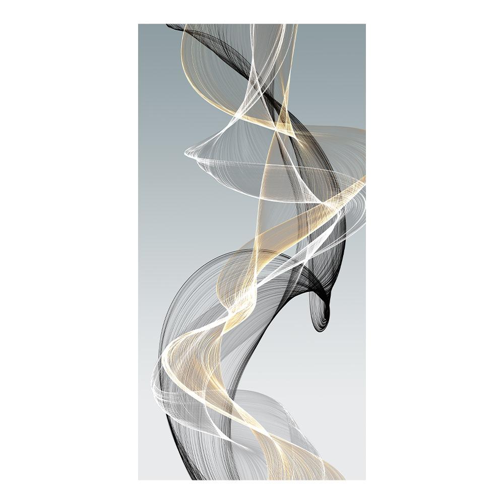 Modern Nordic Abstract Ink Wall Art Canvas Painting Gold and Black Versatile Ribbon Posters Prints Picture for Living Room Decor