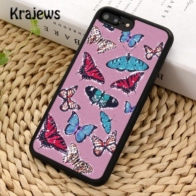 

Pink Blue Colorful Butterfly Print Phone Case Cover For iPhone 17 Air 16 15 14 plus 12 13 pro max coque Fundas iPhone 14