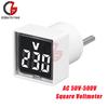 LED Digital Voltmeter Voltage Meter Tester Monitor Car Motorcycle Volt Tester EU Plug Voltmeter Voltage Measurement AC 50-500V