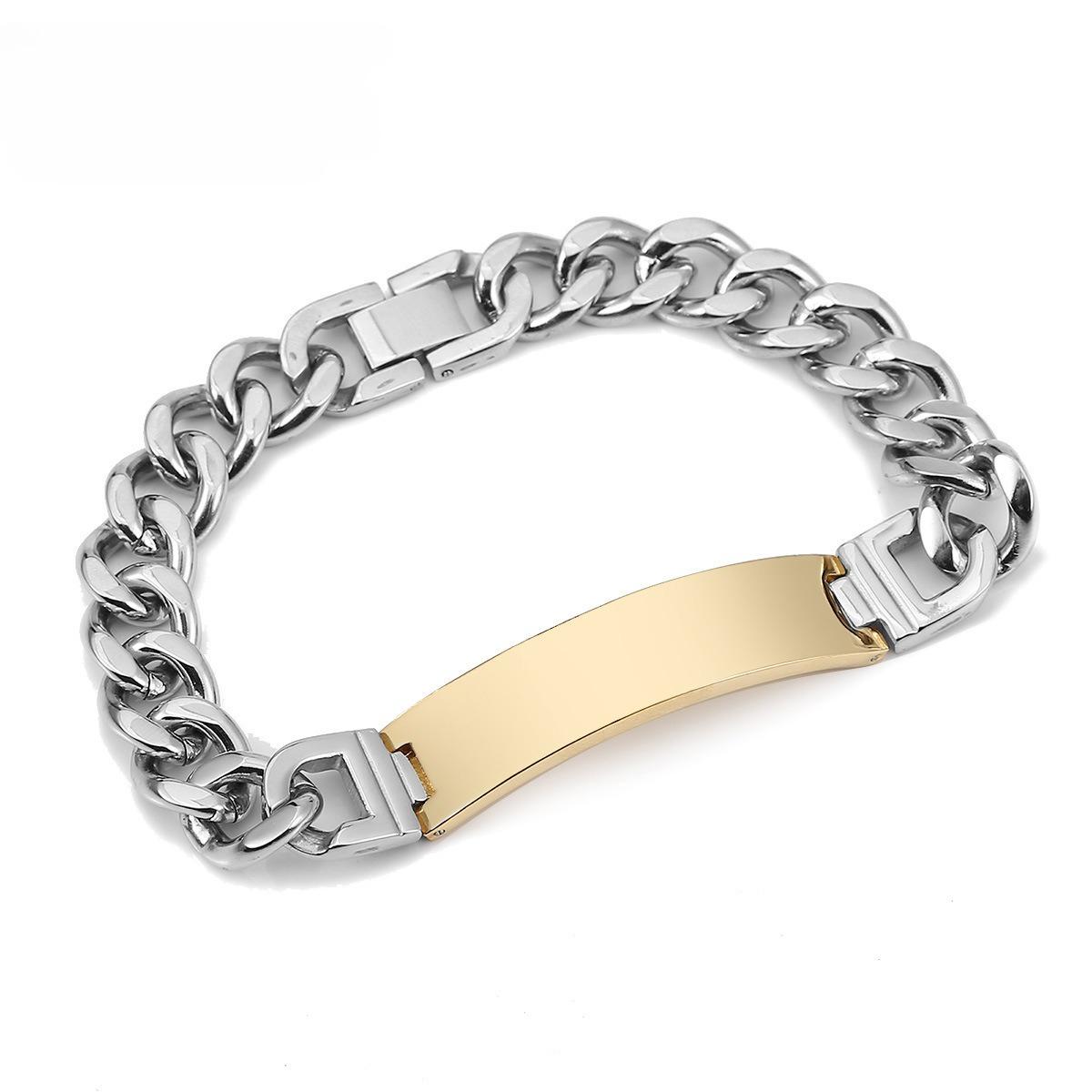 

Модный тренд 2025 Мужские простые и персонализированные украшения для рук Изогнутый браслет Ювелирный подарок 22cm