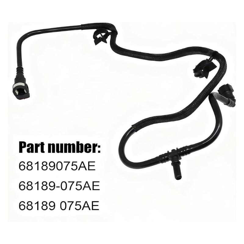 Replacement Canister Purge Line 68189075AE for Listed 2014-2015 SUV Service, Shaped Hose Assembly for Engine Bay Use and Sleeve Support